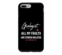 Geologist All My Faults Are Stress Related Fun Earth Science Case for iPhone 7 Plus/8 Plus
