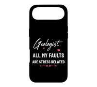 Geologist All My Faults Are Stress Related Fun Earth Science Case for iPhone Air