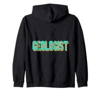 Geologist retro style earth science design Zip Hoodie