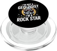 Geology I'm Not A Geologist I'm A Rockstar Stones Cool Funny PopSockets PopGrip for MagSafe
