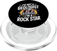 Geology I'm Not A Geologist I'm A Rockstar Stones Cool Funny PopSockets PopGrip for MagSafe
