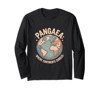 Geology "PANGAEA" World Map Design Long Sleeve T-Shirt
