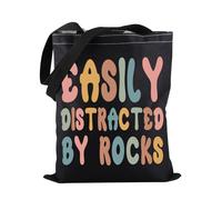 Geology Professor Tote Bag Easily Distracted By Rocks Tote Bag Geology Student Gift Rock Collector Gift (BY ROCKS-TB)