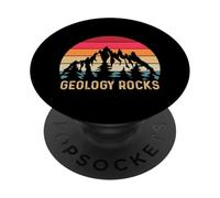 Geology Rocks Retro Mountain Sunset Design PopSockets Adhesive PopGrip