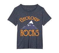 Geology Rocks T-Shirt Gem Rock Mineral Men Women T-Shirt, Women's Plus, Heather Blue, 6X