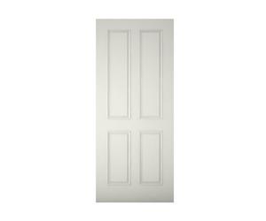 Geom 4 Panel Shaker White Wooden External Panel Front Door, (H)1981mm (W)762mm