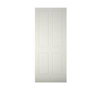 Geom 4 Panel Shaker White Wooden External Panel Front Door, (H)1981mm (W)838mm