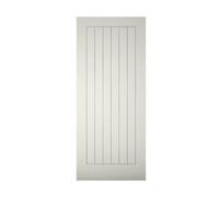 Geom Unglazed Cottage White Wooden External Panel Front Door, (H)1981mm (W)838mm