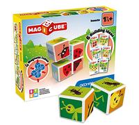 Geomag 121, Magicube Insects - Building Game with Magnetic Cubes, 4 Cubes, multicolored