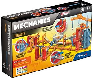 Geomag 774 Mechanics Gravity Shoot and Catch Blue, Orange, Red- 243 Pieces