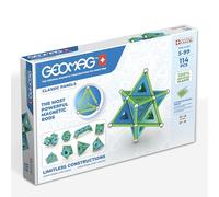 Geomag - Classic Panels 114 Pieces- Magnetic Construction for Children - Green Collection - 100 Percent Recycled Plastic Educational Toys