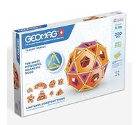 Geomag - Classic Panels 200 Pieces - Magnetic Construction for Children - Green Collection - 100 Percent Recycled Plastic Educational Toys