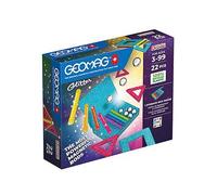 Geomag Construction Toy - Glitter Panels, Powerful Magnetic Rods with Storage Blocks, STEM Learning, Recycled Plastic, 25 pcs, Multicoloured, Age 3-99yrs