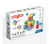 Geomag - Magicube 1+ Full Colour - Magnetic Cubes for Kids - 4 Colours - 64 Blocks - 100 Percent Recycled Plastic