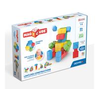 Geomag - Magicube 1+ Full Colour - Magnetic Cubes for Kids - 4 Colours - 64 Blocks ? 100 Percent Recycled Plastic