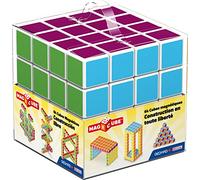 Geomag Magicube 129 - Magnetic cubes, Multicoloured, 64 Piece Set