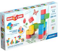 Geomag MagiCube 24-pc Magnetic Blocks Set for Toddlers & Kids Ages 1-5 | Swiss-Made STEM Educational Toy Made from 100% Recycled Plastic | Creative Early Learning Play