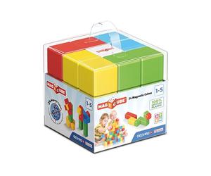 GEOMAG Magicube 56 Green | Magnetic Toys | Toddler Magnets | STEM-endorsed Educational Building Cube Set for Creativity and Early Learning Fun | Swiss-made | 24 pieces |Ages 1-5