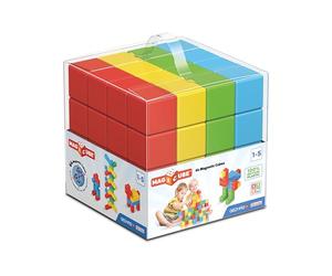 GEOMAG Magicube 57 Green | Magnetic Toys | Toddler Magnets | STEM-endorsed Educational Building Cube Set for Creativity and Early Learning Fun | Swiss-made | 64 pieces |Ages 1-5