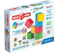 Geomag Magicube Building Blocks 8 Pcs Magnetic Recycled Plastic Cubes Toy Set 1+
