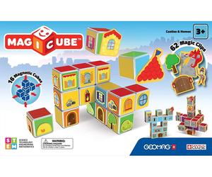 Geomag Magicube Castles and Homes Building Set 3+ Toddler Toy Set Swiss Made