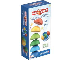 Geomag Magicube Magic Stacking Blocks, 6 Pieces, Ages 1-5, 100% Recycled Plastic, Swiss Made