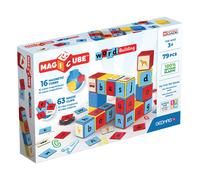 Geomag Magicube Magnetic Shapes Word Builder - 79 Pieces | Size: 1 Pack Geomag Multicolor 1 Pack