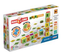 Geomag - Magicube Maths Building - 10 Cubes + 45 Clips - Magnetic Building Set with Magnetic Cubes