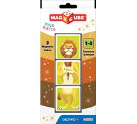 Geomag Magicube Mix & Match Savanna Animals | Size: 1 Pack Geomag Multicolor 1 Pack