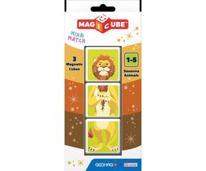 Geomag Magicube Mix & Match Savanna Animals | Size: 1 Pack Geomag Multicolor 1 Pack