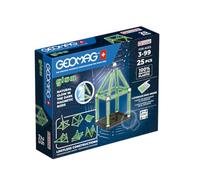 Geomag Glow Recycled Plastic Magnetic Shapes - 25 Pieces, Multi