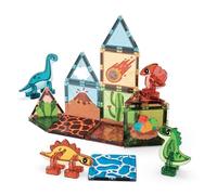 Geomag Magnetic Tiles Dino World Theme Set, Magnetic Dinosaurs, Translucent Panels, 3D Games