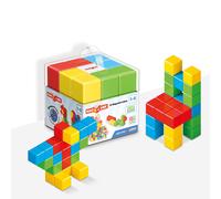 GEOMAG Premium Swiss-Made MagiCube 24-Piece Magnetic Stacking Cubes Building Set Toddlers & Kids Ages 1-5 STEM Educational Toy Creativity