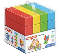 GEOMAG Premium Swiss-Made MagiCube 64-Piece Magnetic Stacking Cubes Building Set Toddlers & Kids Ages 1-5 STEM Educational Toy Creativity Imaginat