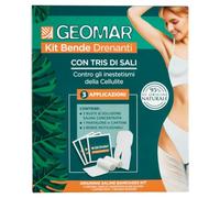 GEOMAR | Draining Bandages Kit, Against Cellulite Blemishes, 95% Natural Origin with Trio of Salts (Marine, Epsom, Dead Sea), Made in Italy, 140 ml x 3 Applications