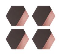 Geome Dipped Hexagonal Placements Premier Housewares Grey One Size