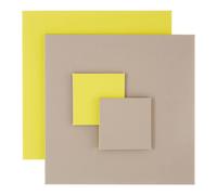 Premier Housewares Placemats and Coaster Set, Cardboard, PU - Polyurethane, Grey & Green, One Size