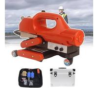Geomembrane Welding Machine Hot Wedge Welder for Plastic PE PVC EVA HDPE PP Membrane, Tunnel Crawl Climbing Welding Tool with Overlap Steel Wheels 20cm