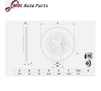 BOSCH 0 986 479 E61 Brake disc