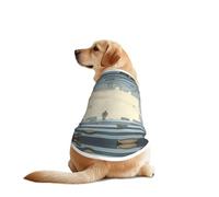 Geometric 3D Rendering Dog Shirt Vest Dog Clothes- Breathable Cooling for Big Dogs, Sun Protection Comfort Wear for Golden Retriever, Husky, Alaska Outdoor Activities 5X-Large