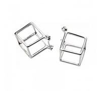Geometric 3D Square Cube Stud Earrings for Women Jewelry Gift