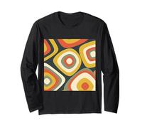 Geometric Abstract Brown and Orange rounded square shapes Long Sleeve T-Shirt