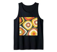 Geometric Abstract Brown and Orange rounded square shapes Tank Top