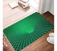Geometric Abstract Swirl Trap Doormat Mat Anti-Slip 3D Vortex Illusion Kitchen Bathroom Garage Rug Carpet-20x32 inch