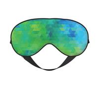 Geometric Abstract Triangles Printing All-Occasion Sleep Eye Mask with Double Sides Adjustable Strap Perfect for Shifts & Travel