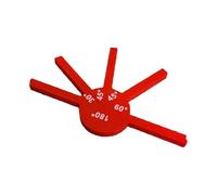 Geometric Angle Measurement Tool for Math Education Durable Learning Aid Demonstrator with Design for Classroom and Home Study (Red, 19x5cm)