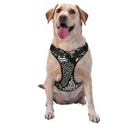 Geometric Animal Print,Pet Harness,Adjustable Reflective Dog Harness,Pet Leash Vest,S