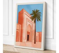 Geometric Architecture Canvas Wall Art Print 36x24 Inch