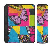 Geometric Art Aesthetic Butterflies 2 pcs car seat Cover Release Stress to Your Neck and Shoulders for Backpack funda para cinturón de carro