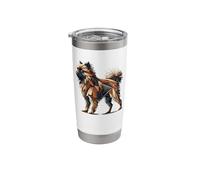 Geometric Art Brussels Griffon Griffon Bruxellois Stainless Steel Insulated Tumbler